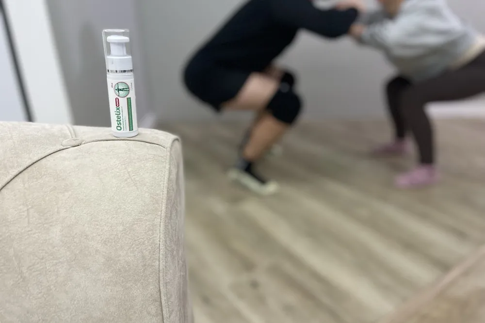 Ostelix Hondro durante l'allenamento a casa